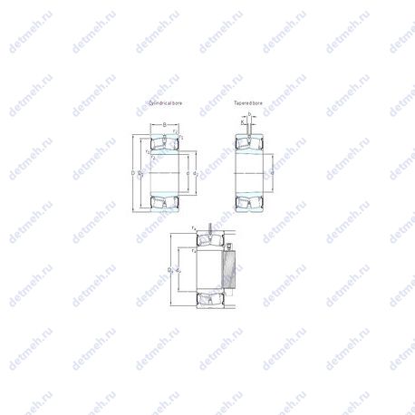 Подшипник 23024-2CS5/VT143 чертеж