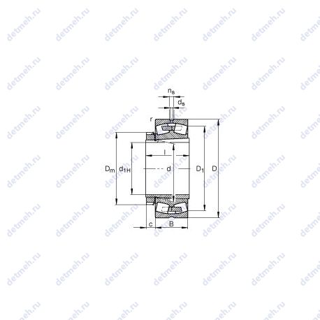 Подшипник 23024-E1A-K-M + H3024 чертеж