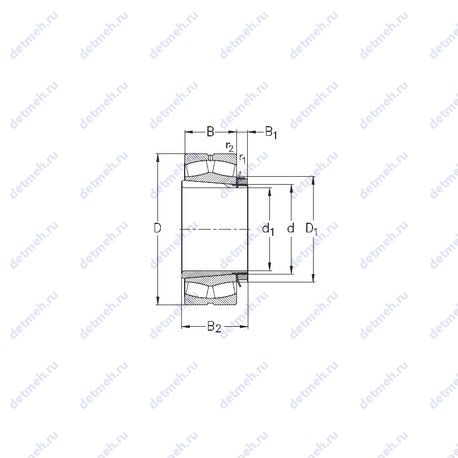 Подшипник 23024-K-MB-W33+H3024 чертеж
