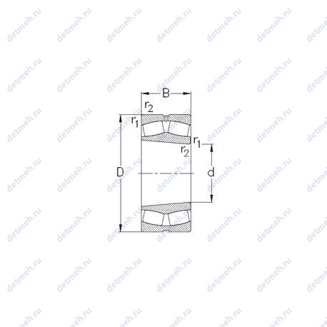 Подшипник 23032-K-MB-W33 чертеж