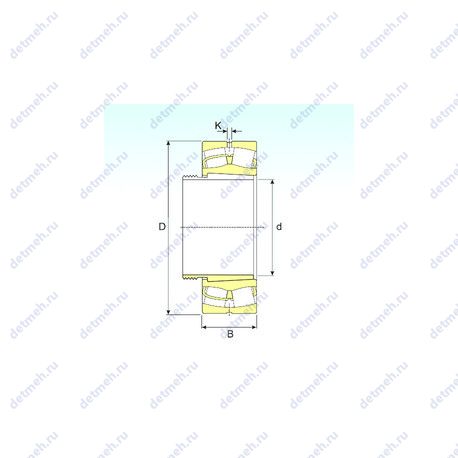 Подшипник 23048 EKW33+AOH3048 чертеж