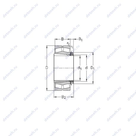 Подшипник 230/530-K-MB-W33+OH30/530-H чертеж