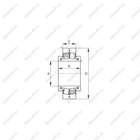 Подшипник 230SM115-MA чертеж