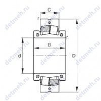 Чертеж подшипника 230SM115-MA