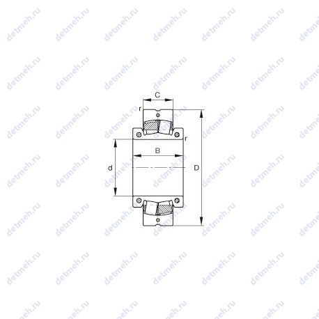 Подшипник 230SM150-MA чертеж