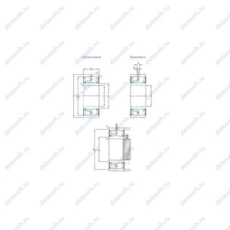 Подшипник 23120-2CS5/VT143 чертеж