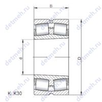 Чертеж подшипника 231/530 KCW33