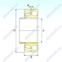 Чертеж подшипника 23188 EKW33+AOHX3188