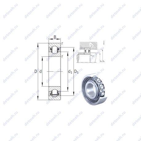 Подшипник BXRE305 чертеж