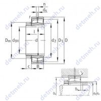 Чертеж подшипника 23238-B-K-MB+H2338