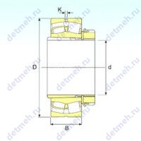 Чертеж подшипника 232/500 EKW33+OH32/500