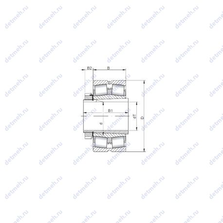 Подшипник 232/500 KCW33+H32/500 чертеж