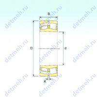 Чертеж подшипника 232/530 K