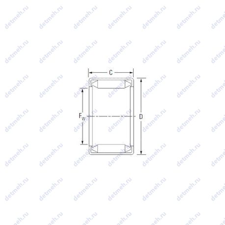 Подшипник DL 18 16 чертеж