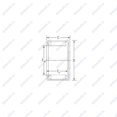 Подшипник DLF 18 16 чертеж