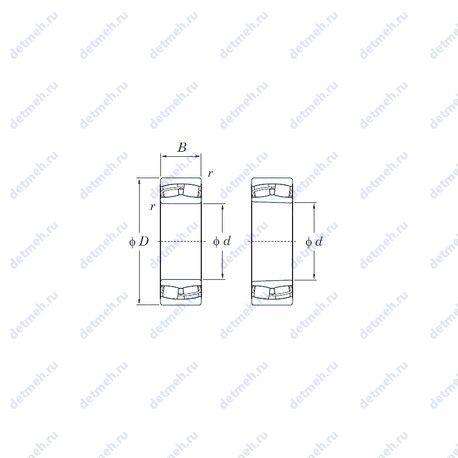 Подшипник 24024RHK30 чертеж