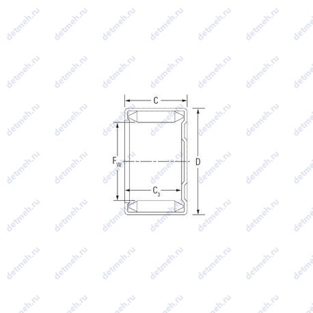 Подшипник DLF 50 20 чертеж