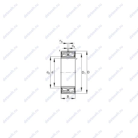 Подшипник 24038-E1-2VSR чертеж