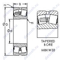 Чертеж подшипника 24056MBK30W33
