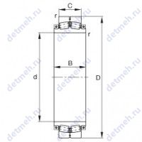 Чертеж подшипника 240SM400-MA