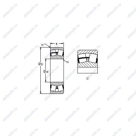 Подшипник 24132C чертеж