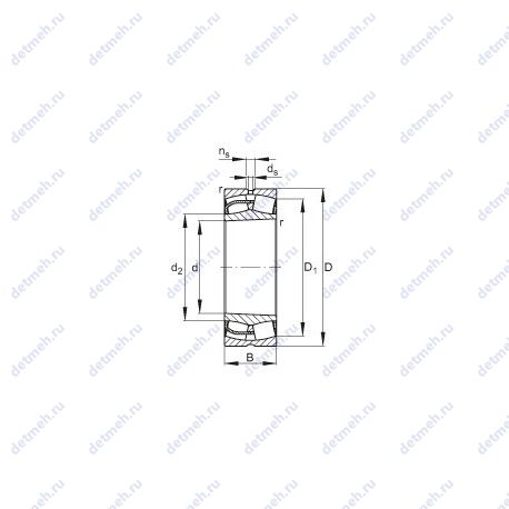 Подшипник 24132-E1-K30 чертеж