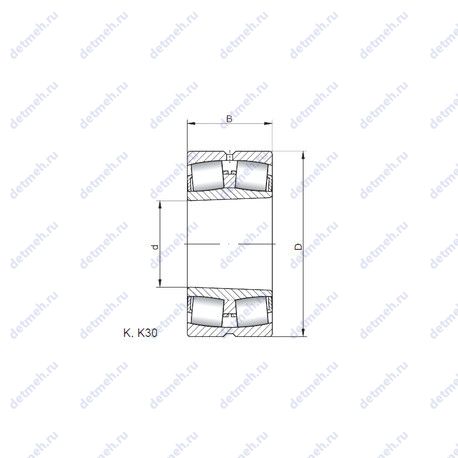 Подшипник 24138 K30 CW33 чертеж