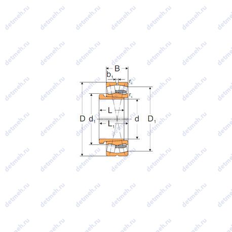 Подшипник 24144 MBW33+4753744HK чертеж