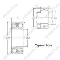 Чертеж подшипника 24180BK30