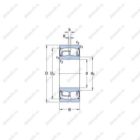 Подшипник BS2-2205-2RS/VT143 чертеж