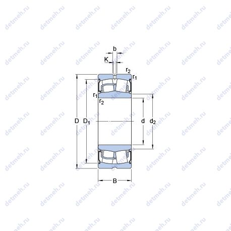 Подшипник BS2-2310-2RS/VT143 чертеж