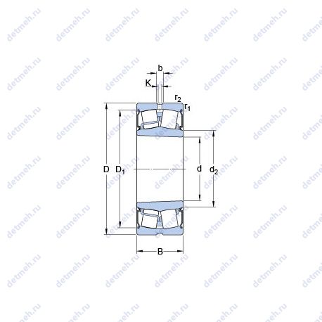 Подшипник BS2-2318-2RS5K/VT143 чертеж