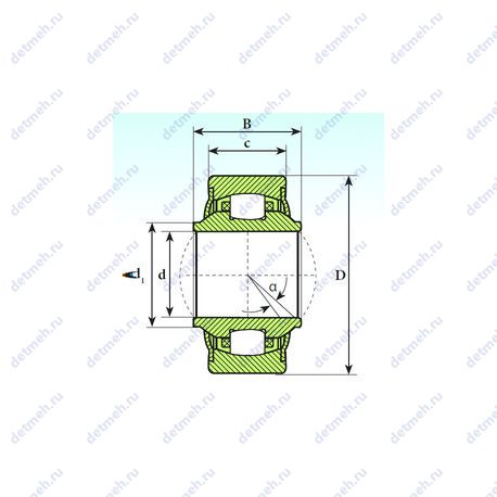 Подшипник GE 25 RB чертеж