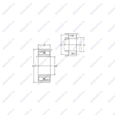 Подшипник LH-22208C чертеж