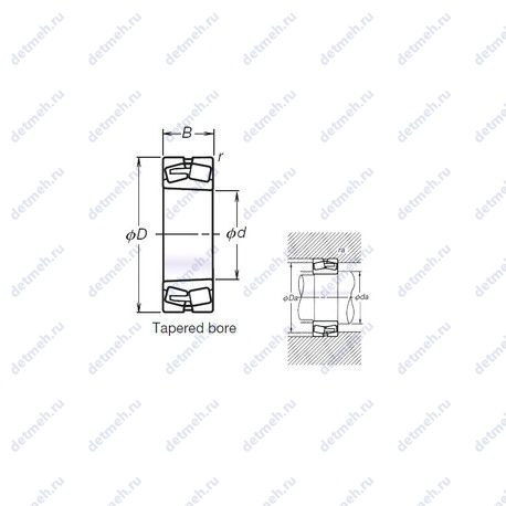 Подшипник TL22230CDKE4 чертеж