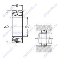 Чертеж подшипника TL23228CE4