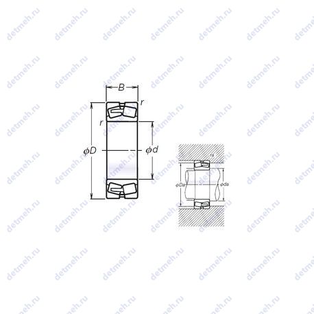 Подшипник TL23238CAE4 чертеж