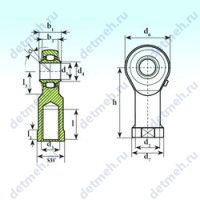 Чертеж подшипника TSF 50 RB