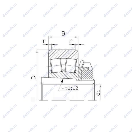 Подшипник 13512 Л чертеж