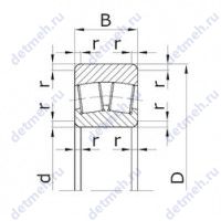 Чертеж подшипника 30537/500