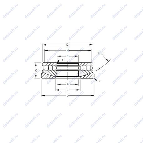 Подшипник 120TPS151 чертеж