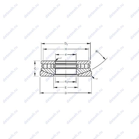 Подшипник 20TPS104 чертеж