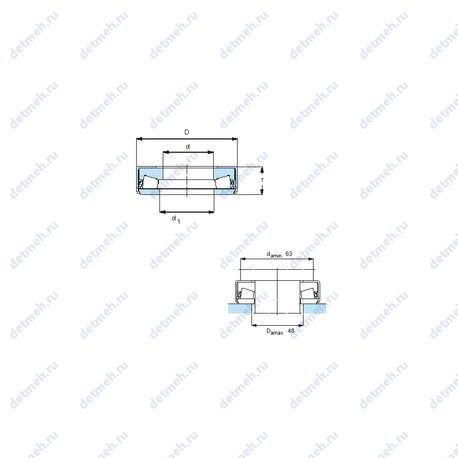 Подшипник GS 81210 чертеж