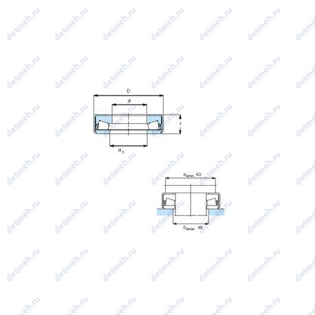 Подшипник GS 81218 чертеж