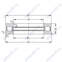 Чертеж подшипника 81218-TVPB