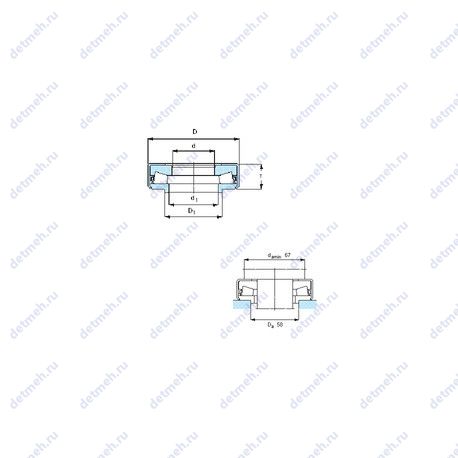 Подшипник BFSB353323A/HA3 чертеж