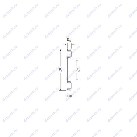 Подшипник NTH-4066 чертеж