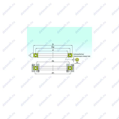 Подшипник RE 25030 чертеж