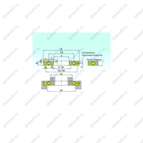 Подшипник RU 228X чертеж