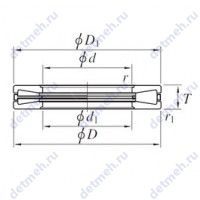 Чертеж подшипника T1120